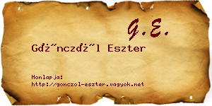 Gönczöl Eszter névjegykártya