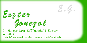 eszter gonczol business card